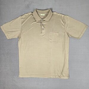 Dalmine Polo‎ Shirt Mens 56 Brown Cotton Classic Preppy Lightweight Italy Made